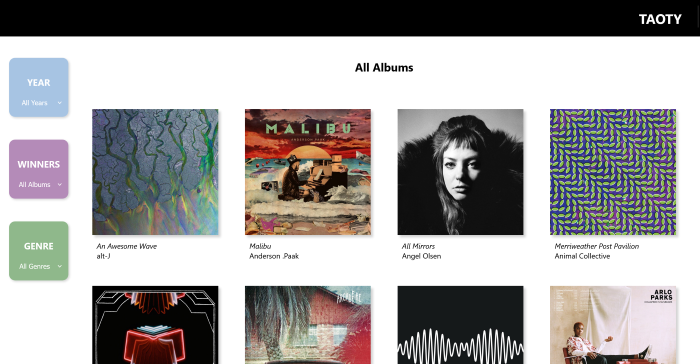 Album of the Year Website